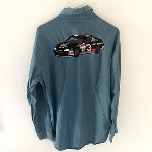 Crazy Cowboy Dale Earnhardt Denim Shirt, Size: Medium